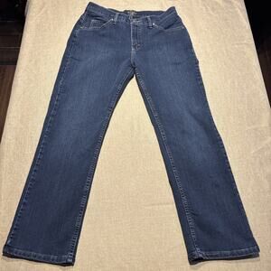 Riders by Lee Womens Classic Fit Straight Leg Denim Jeans Dark Wash Size 12 P